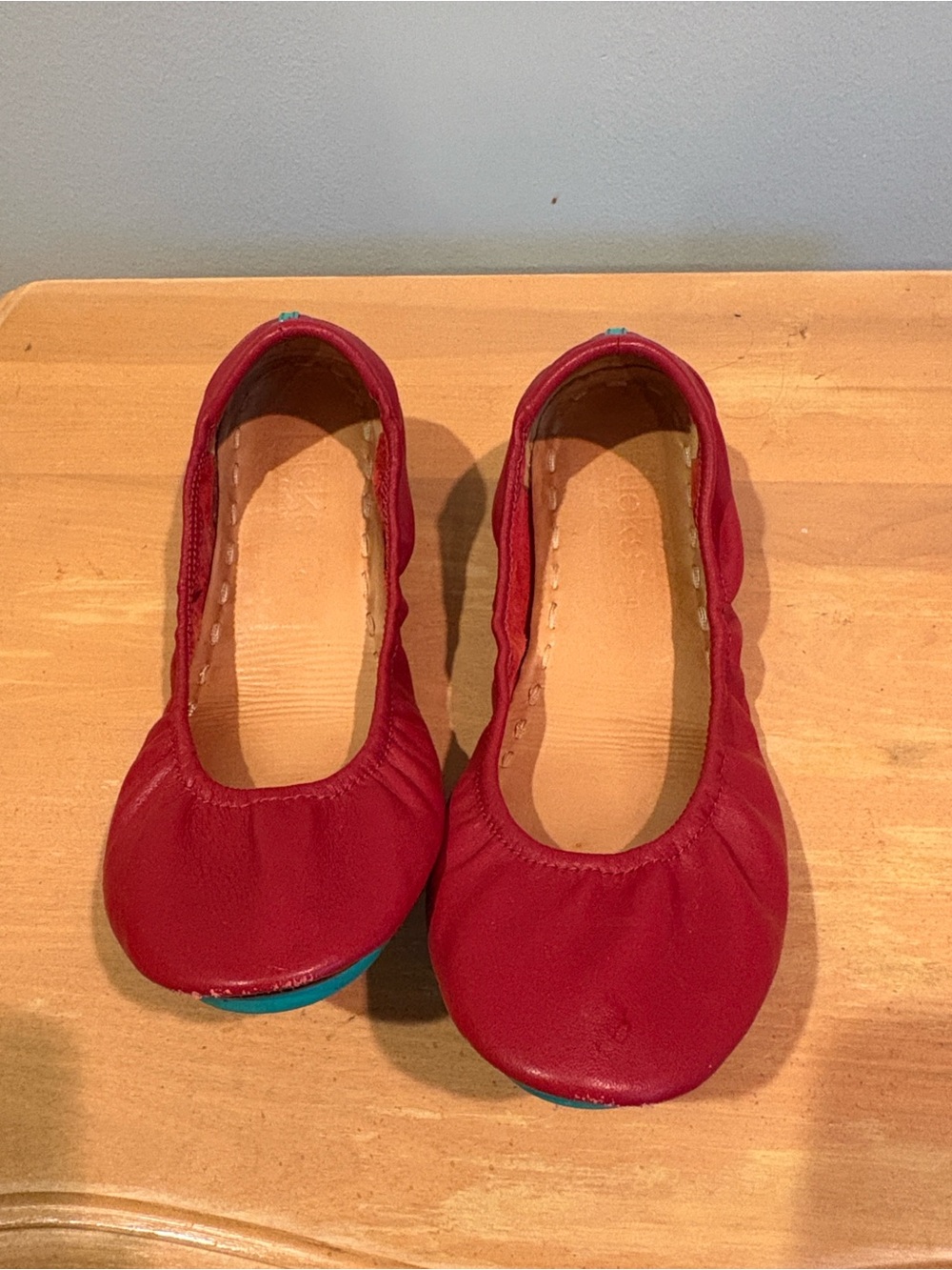 Tieks Red Leather Ballet Flats